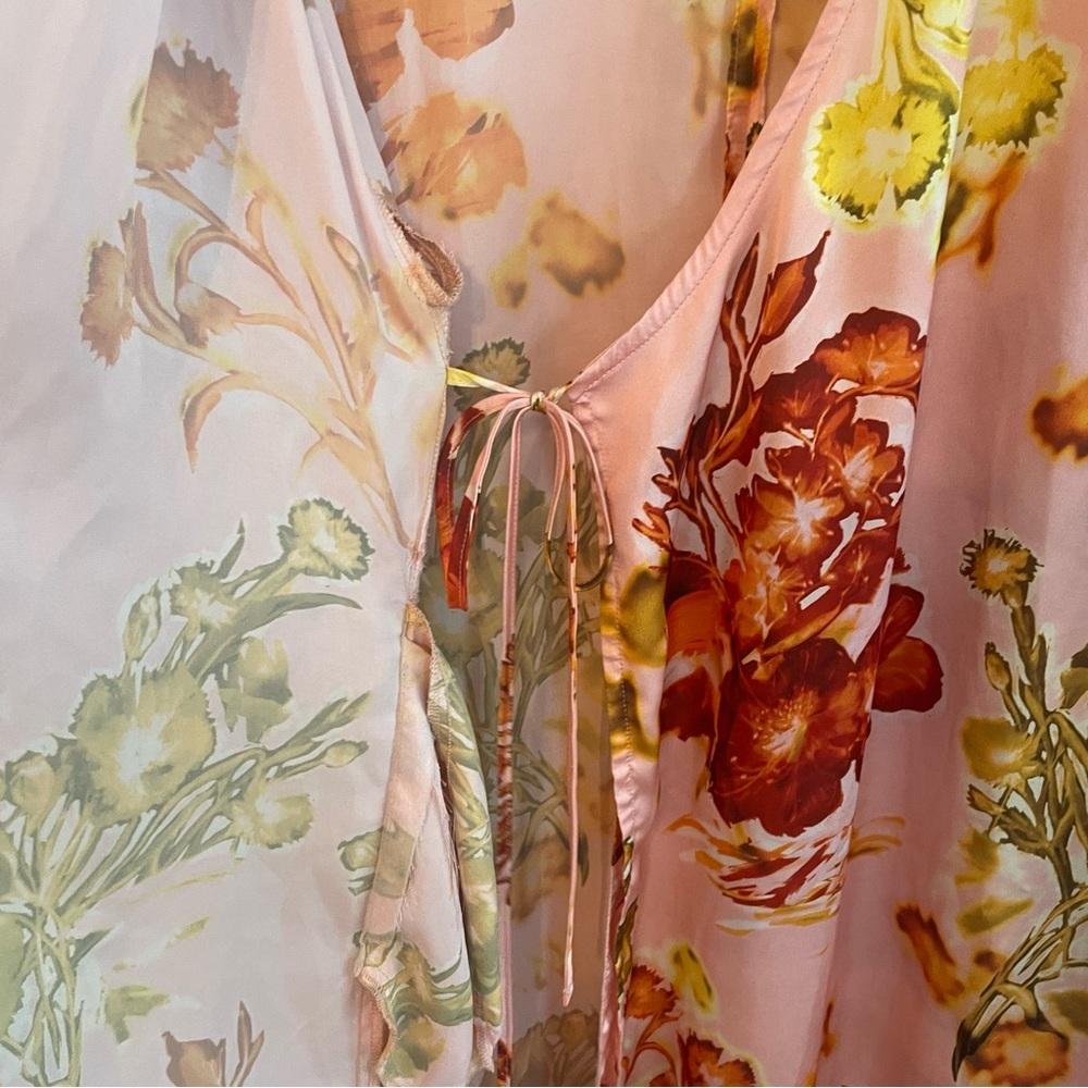 TOPSHOP Kimono Midi Wrap Dress in Floral Print Multi - Size 6 - Picture 5 of 9